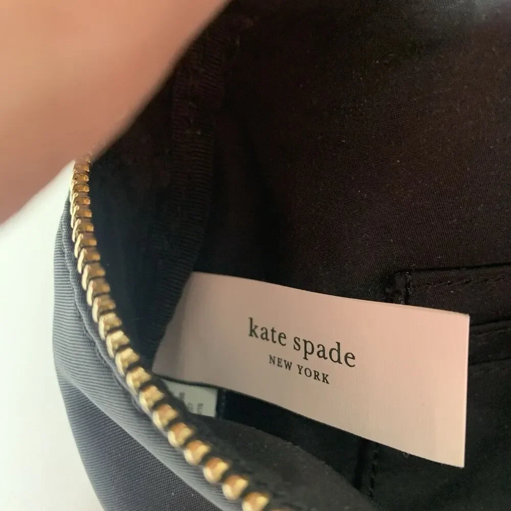 Kate Spade Watson Lane Betty Belt Bag Crossbody Purse Zip Black Nylon